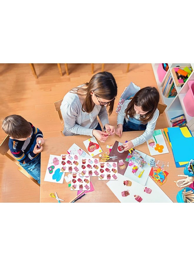 WaaHome - Valentines Stickers For Kids 216Pcs Cupcake Valentines Day Stickers For Kids School Classroom Rewards Party Favors Decorations Scrapbooking Supplies - Image 1