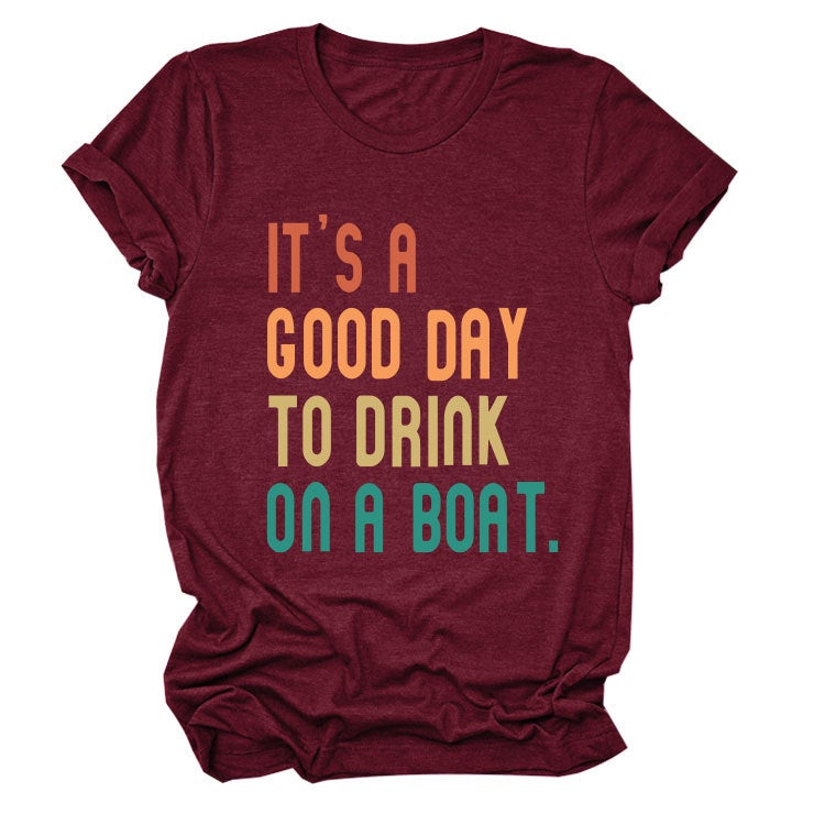 Independent Site It'S A Good Day To Drink Summer Trendy Short-Sleeved T-Shirt - Image 3
