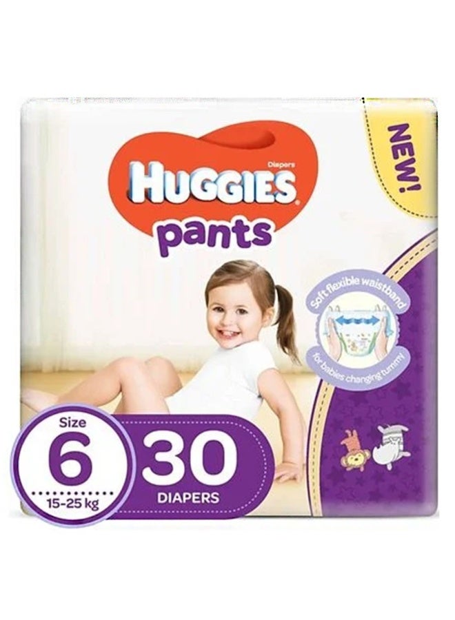 HUGGIES Pants, Size 6, Diaper For 15-25kg Baby, Pack of 30’s