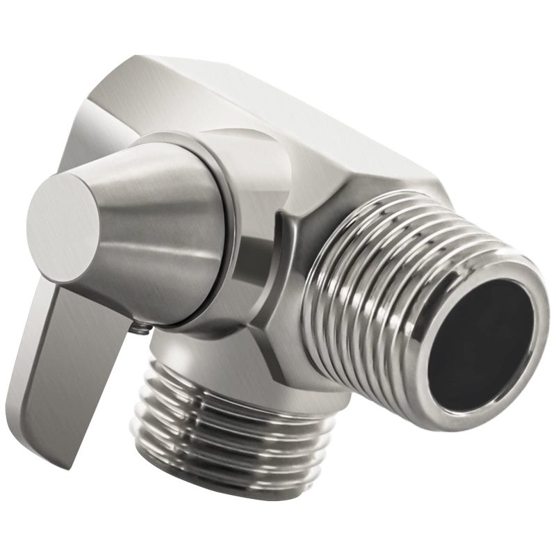 2 Way Shower Arm Diverter Valve For Hand Held Showerhead Brushed Nickel
