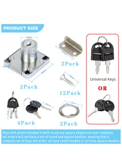 Cam Lock 22mm, 2PCS Security Cabinet Lock with Key Different Cupboard Lock for Furniture Cabinet Mailbox Drawer Household Office - pzsku/Z921BA41AF7FA9394EDE9Z/45/_/1735315296/371389a5-903a-45e2-901a-7f7b1250bdb6