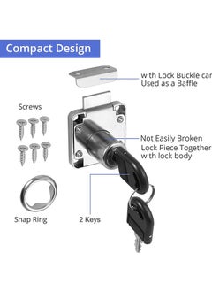 Cam Lock 22mm, 2PCS Security Cabinet Lock with Key Different Cupboard Lock for Furniture Cabinet Mailbox Drawer Household Office - pzsku/Z921BA41AF7FA9394EDE9Z/45/_/1735315315/6f09000d-b5c9-4f1b-be66-12fce6237c78