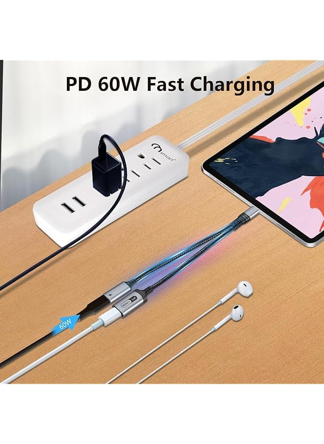 erorex - Usb C To Lightning Audio And Charge Adapter For Iphone 15 Pro Usb Type C Male To Female Lightning Headphone & Type C Charge Converter Fit With I Pad Pro Macbook Galaxy S23 S22 S21 Pixel 7 6 5Xl 4 - Image 1
