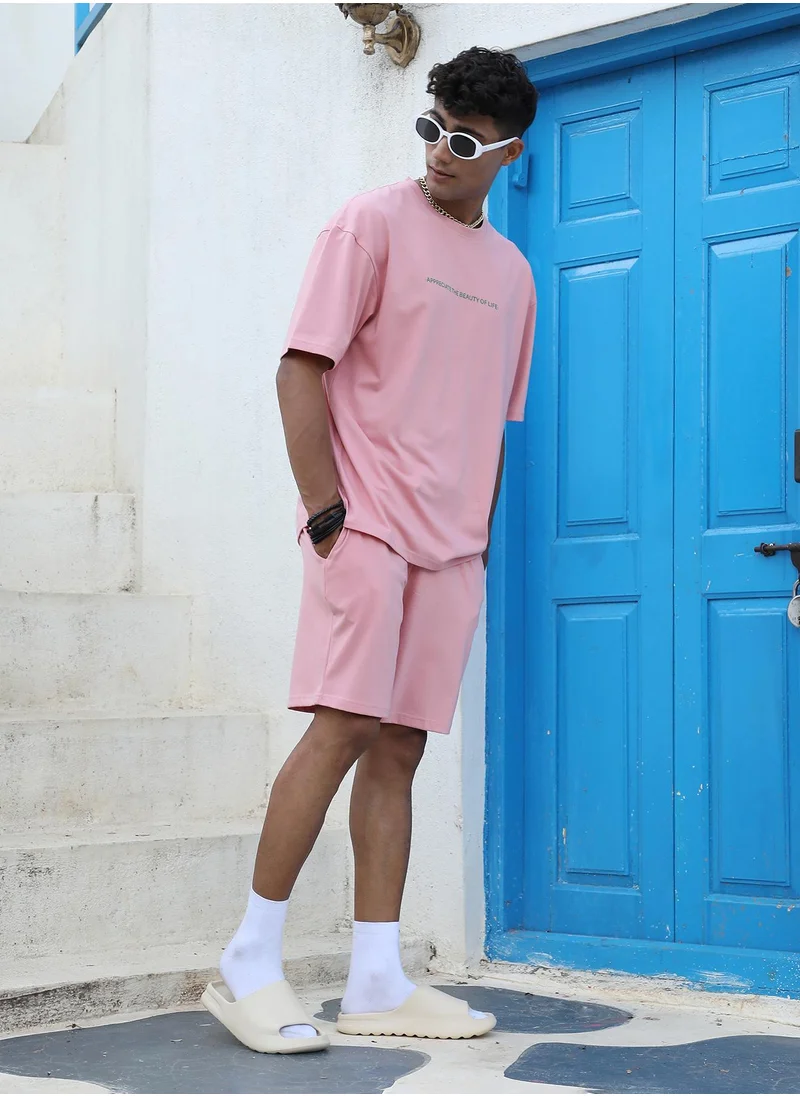 كامبوس سوترا مجموعة Peach Cupid Co-Ord للرجال