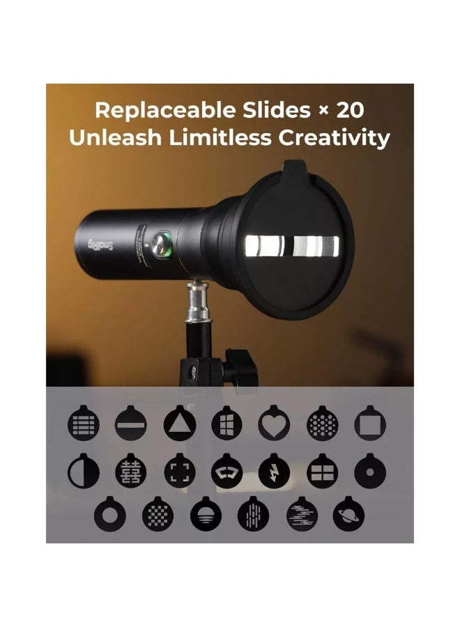 SmallRig RF 10C RGB LED Photography Flashlight Portable Focusable Ambient Light with 20 Gobos Pattern [4634] - Image 3