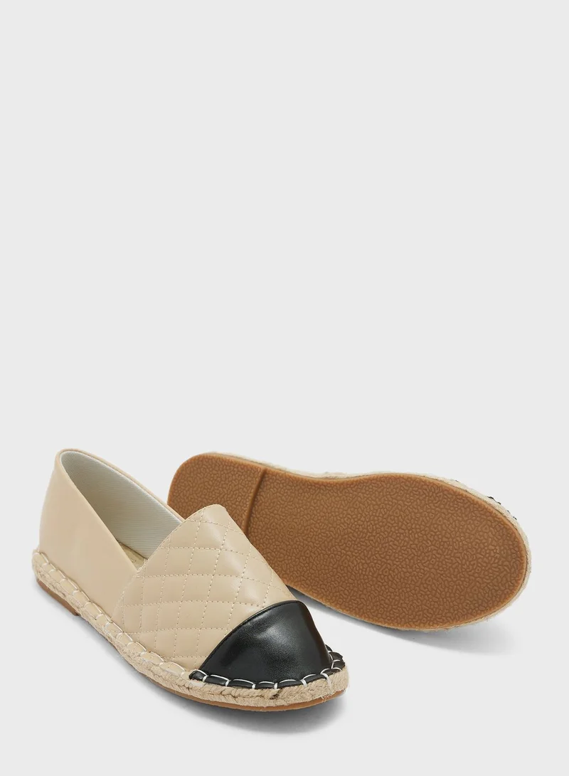 Ginger Toecap Quilted Espadrille