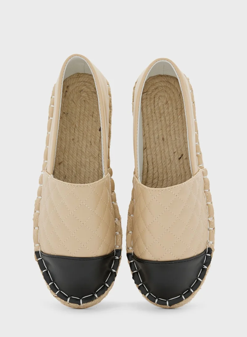 Ginger Toecap Quilted Espadrille