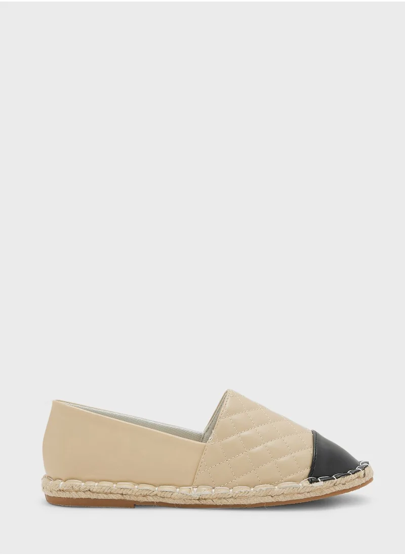 Ginger Toecap Quilted Espadrille