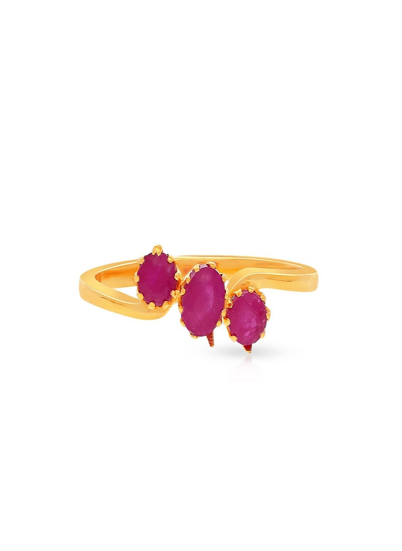 Malabar Gold and Diamonds 22 Carat 916 Purity Precia Gemstone Ring PGNFNC299RN1 for Women  - Image 2