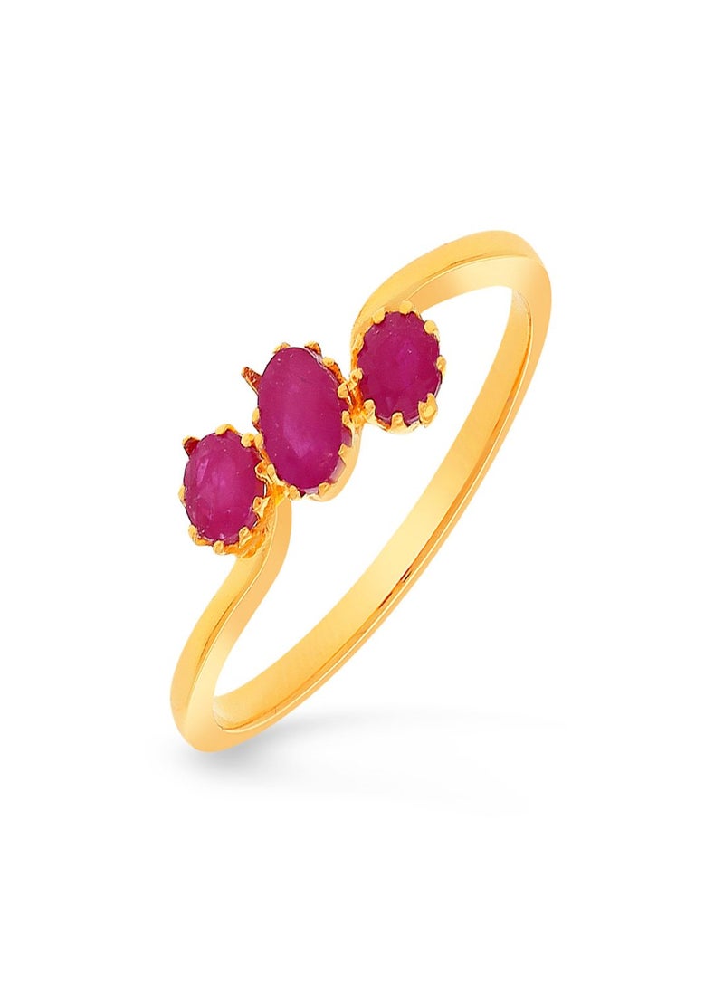 Malabar Gold and Diamonds 22 Carat 916 Purity Precia Gemstone Ring PGNFNC299RN1 for Women  - Image 1