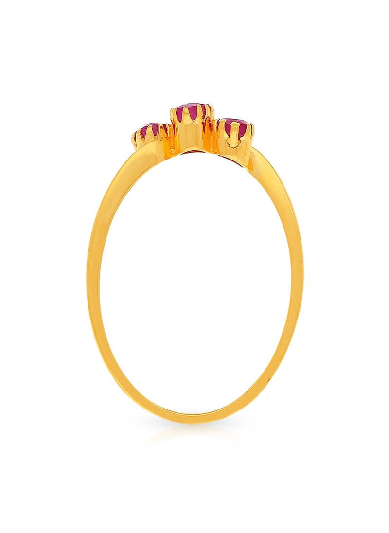 Malabar Gold and Diamonds 22 Carat 916 Purity Precia Gemstone Ring PGNFNC299RN1 for Women  - Image 3