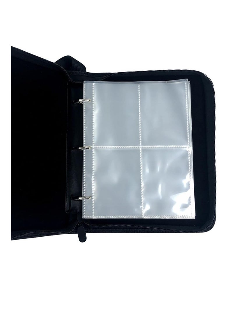 ECVV حافظة مجلد بطاقات بوكيمون من ECVV، تحتوي على ما يصل إلى 400 بطاقة مع 50 غلافًا قابلًا للإزالة وحقيبة حمل وألبوم مجلد - Image 2