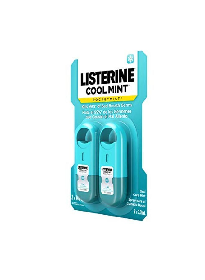 Listerine رذاذ العناية بالفم بوكيت ميست بنكهة النعناع المنعش للتخلص من رائحة الفم الكريهة، عبوتان  - Image 3