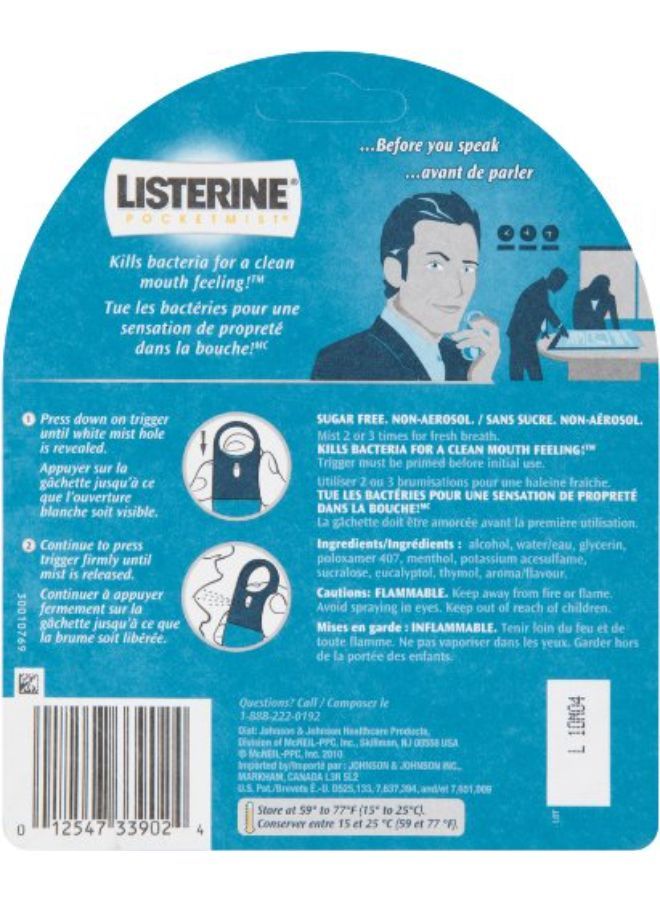 Listerine رذاذ العناية بالفم بوكيت ميست بنكهة النعناع المنعش للتخلص من رائحة الفم الكريهة، عبوتان  - Image 2