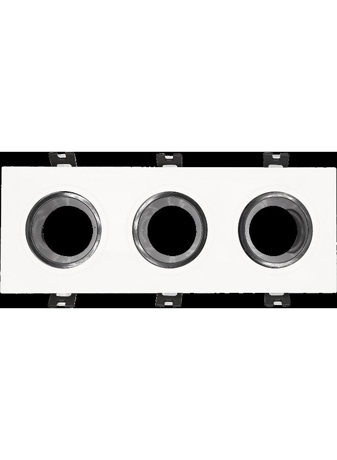 Hummer 8.5/24 cm white moving anti-glare triple spotlight frame - Image 1