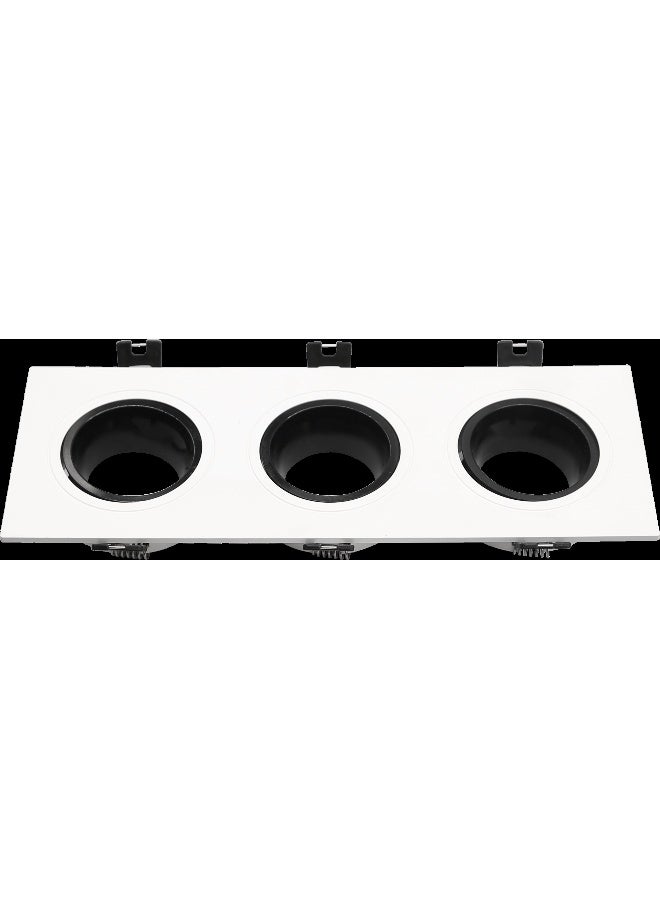Hummer 8.5/24 cm white moving anti-glare triple spotlight frame - Image 2