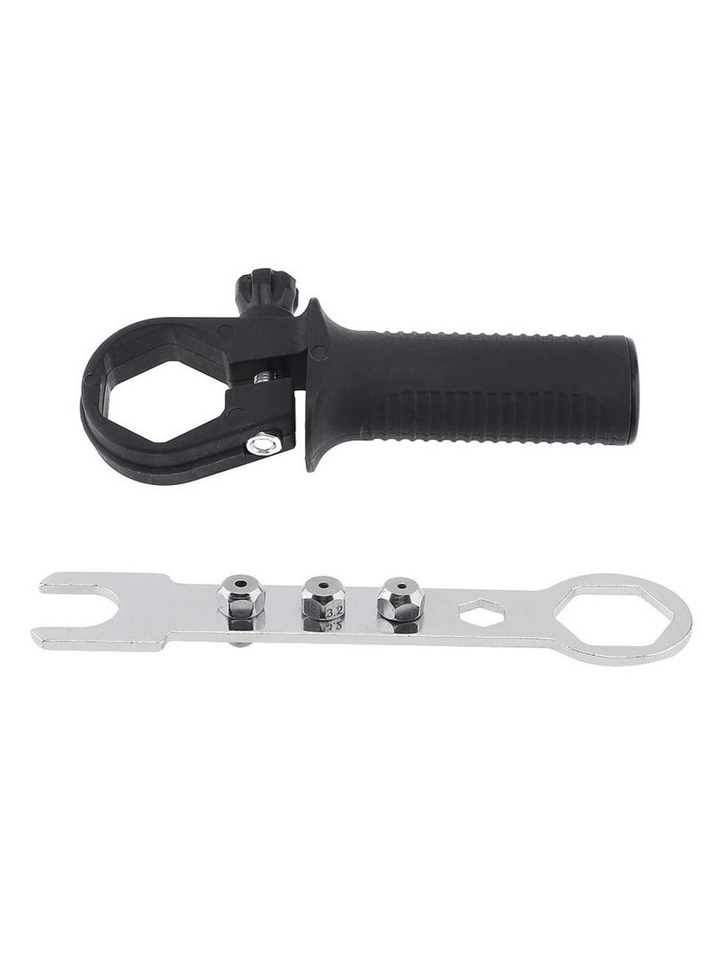 Electric Riveting Gun Adapter, Black Alloy Steel Rivet Adapter with Multiple Rivet Head Sizes (2.4/3.2/4.0/4.8mm) and Handle Wrench, Compatible with Electric Drills for Efficient Riveting - Image 4