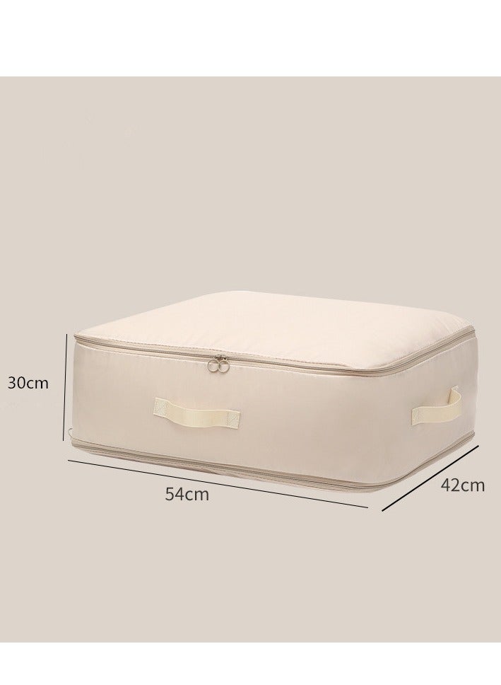 Golden 2 Pcs Ultra Space Saving Self Compression Organizer, Heavy Duty Moving Bags, Storage Tote for Space Saving, Space Saving Self Compression Organizer for Comforters, Blankets, Bedding (Beige-M) - Image 2