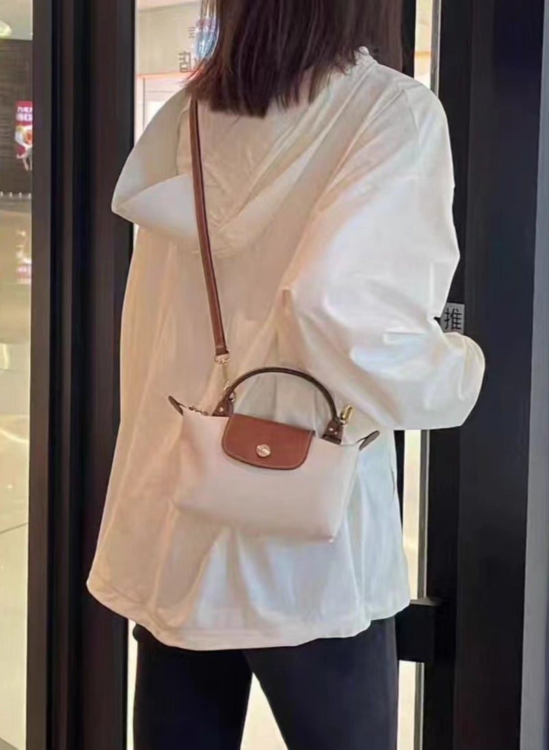 لونج شامب Le Pliage مصغر حزام الكتف أزياء النساء الكلاسيكية متعددة الاستعابات حقيبة صغيرة ماكياج، حقيبة يد، حقيبة كتف، حزام كتف - Image 5