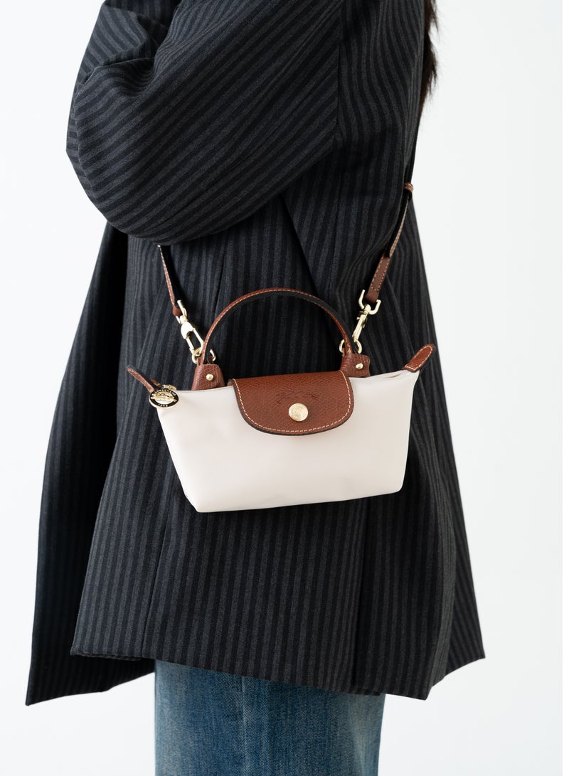 لونج شامب Le Pliage مصغر حزام الكتف أزياء النساء الكلاسيكية متعددة الاستعابات حقيبة صغيرة ماكياج، حقيبة يد، حقيبة كتف، حزام كتف - Image 2