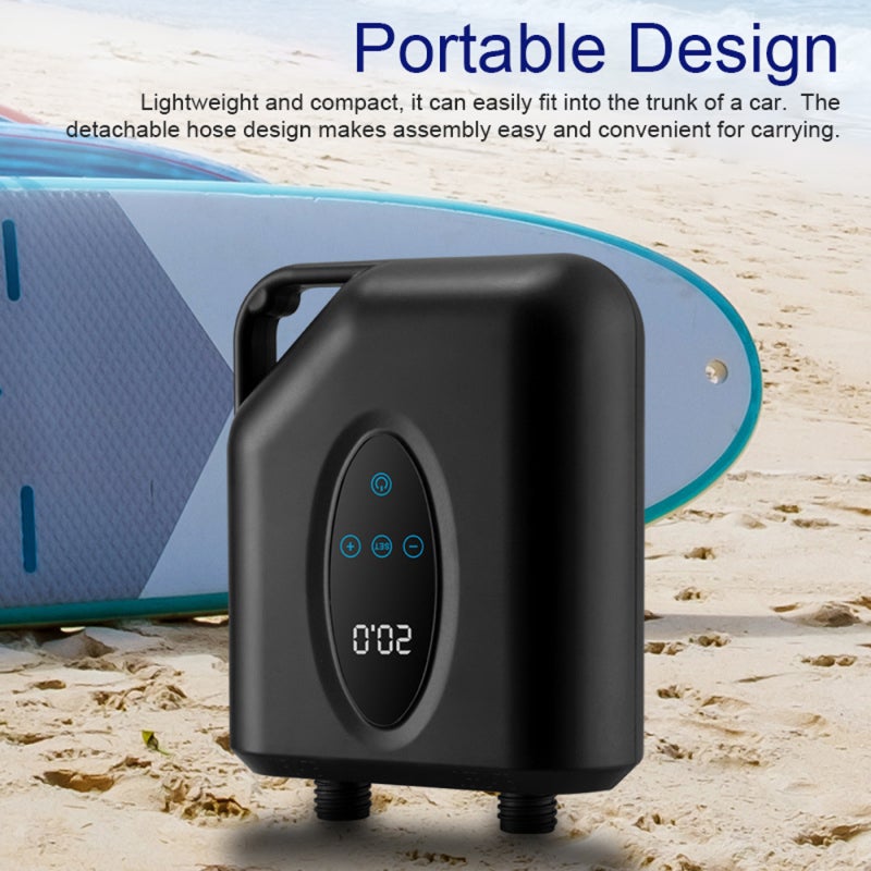 Portable Pump: 20PSI High Pressure Dual Mode With Digital Display, Automatic Stop, Compact Design, Multiple Nozzles - Quick Efficient Inflation Deflation For Outdoor Activities, Inflatable Items - Image 4