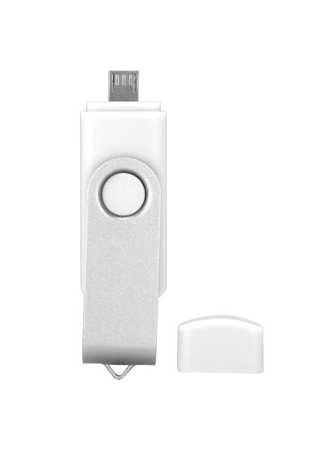 Thoraya CW10040 Candy USB Flash Drive MicroUSB+USB 2.0 Drive Memory Stick OTG Flash Drive U Disk White 32GB  - Image 1
