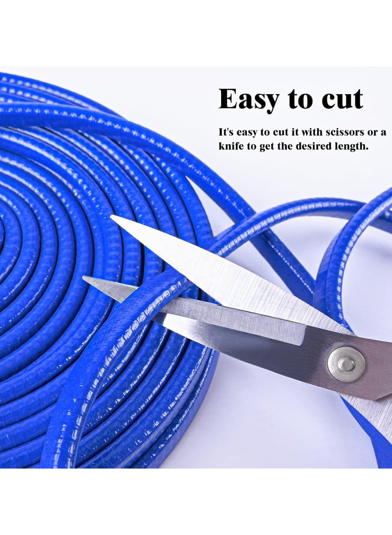 ام تي اس واقيات حواف أبواب السيارة، مشبك مطاطي على شكل حرف U لحماية حواف باب السيارة المعدنية، شريط حماية لحافة باب السيارة، مناسب لسيارات الدفع الرباعي والسيدان ومعظم الموديلات (16.4 قدم (5 أمتار) لا يتطلب غراء (أزرق) - Image 2