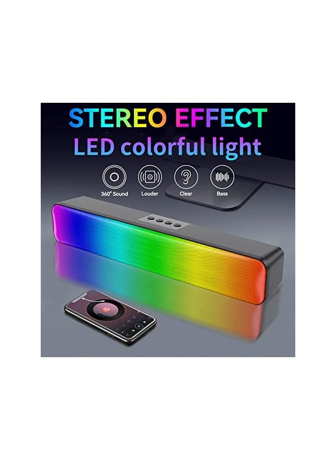 OMIRA - 5.1 Bluetooth Speakers, Pc Speakers, Smart Speaker, Rgb Gaming Speakers, Speakers Support Multiple Playback Modes (Bluetooth, Wired, Usb, U Disk, Tf Card, Aux, Etc.) (Black) - Image 1