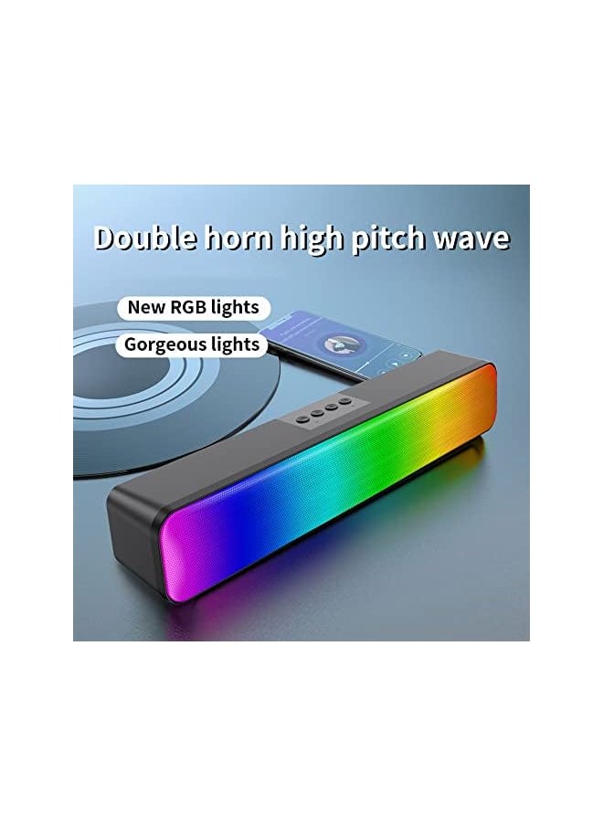 OMIRA - 5.1 Bluetooth Speakers, Pc Speakers, Smart Speaker, Rgb Gaming Speakers, Speakers Support Multiple Playback Modes (Bluetooth, Wired, Usb, U Disk, Tf Card, Aux, Etc.) (Black) - Image 1
