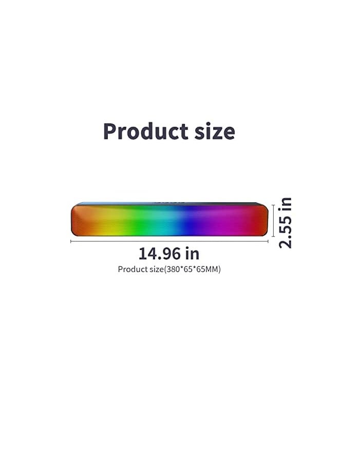 OMIRA - 5.1 Bluetooth Speakers, Pc Speakers, Smart Speaker, Rgb Gaming Speakers, Speakers Support Multiple Playback Modes (Bluetooth, Wired, Usb, U Disk, Tf Card, Aux, Etc.) (Black) - Image 1