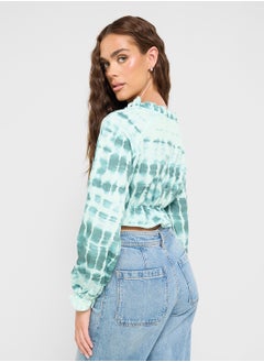 Ginger Tie Dye Ruched Crop Top  - Image 2