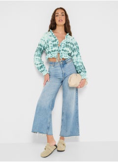 Ginger Tie Dye Ruched Crop Top  - Image 4