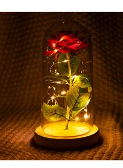 fashionhome وردة الجميلة والوحش في قبة زجاجية LED  - Image 5