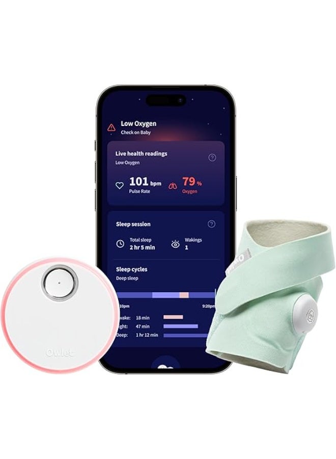 Owlet Dream Sock® - FDA-Cleared Smart Baby Monitor - Track Live Pulse (Heart) Rate, Oxygen in Infants - Receive Notifications - Image 1