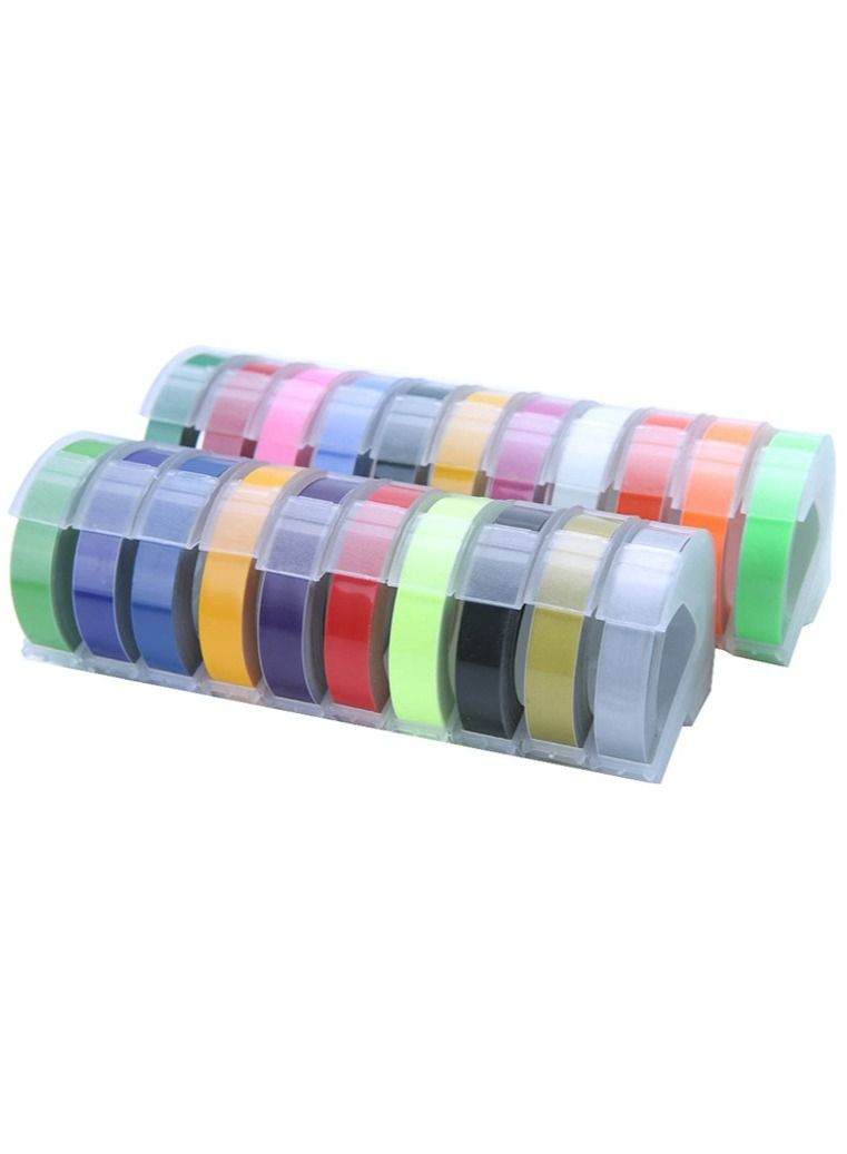 Kenzs 10-Piece Label Tape Refill For DYMO 12965 1610 Label Maker Multicolour