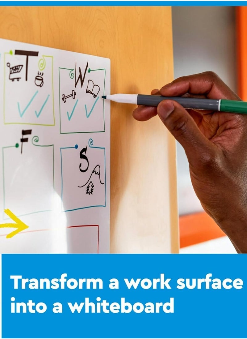 3M Easy Erase Adhesive Whiteboard Surface 180X120cm Size  - Image 5