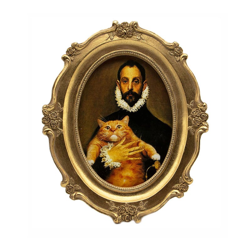 SIKOO Vintage Picture Frame 4X6 Antique Ornate Gold Oval Picture Frame Tabletop and Wall Mount Antique Victorian Wall Decor Gallery