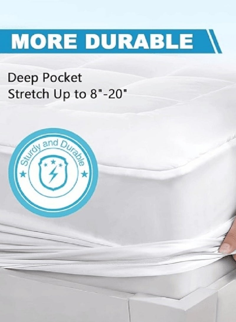 أسرار طقم غرفة نوم لجميع الفصول مكون من 3 قطع - يتضمن 1 بطانة مرتبة مقاس 140 × 200 سم لراحة إضافية، و1 لحاف خفيف مقاس 160 × 320 سم، و1 غلاف لحاف متين مقاس 160 × 320 سم - مجموعة بياضات مثالية لنوم مريح - مواد عالية الجودة. - Image 5