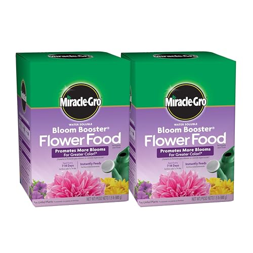 Miracle-GRO Water Soluble Bloom Booster Flower Food, for Use on All Annuals and Perennials, 1.5 lbs., 2-Pack - Image 1