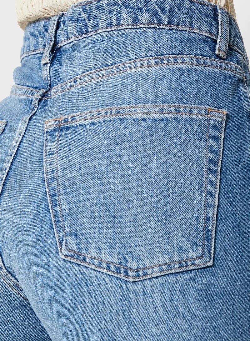 Topshop Tall Moto High Waist Mom Jeans