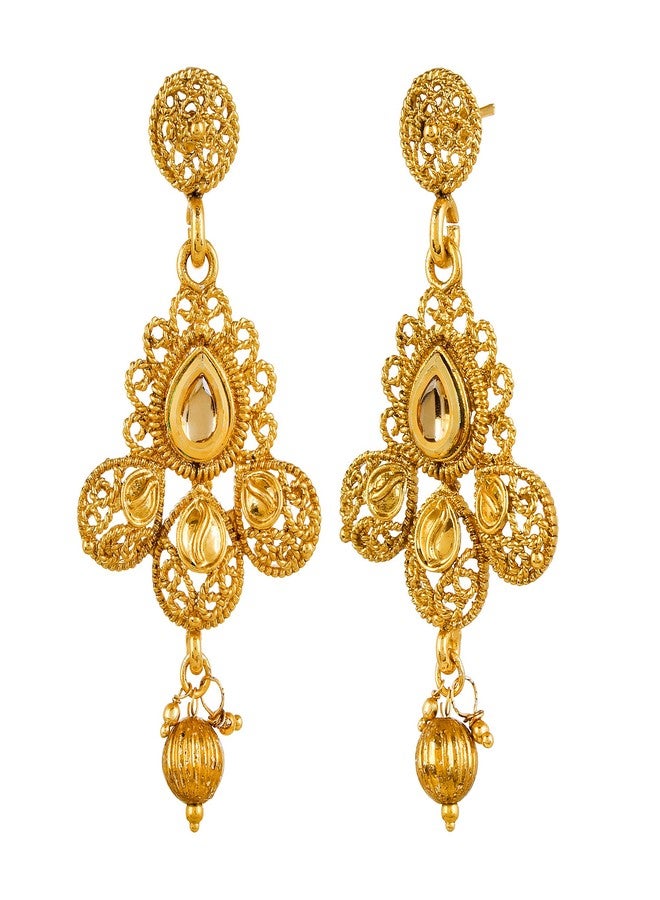 YouBella Valentine Gifts Jewellery Gold Plated Traditional Necklace set for women Jewellery set with Earrings For Girls/Women - Image 5