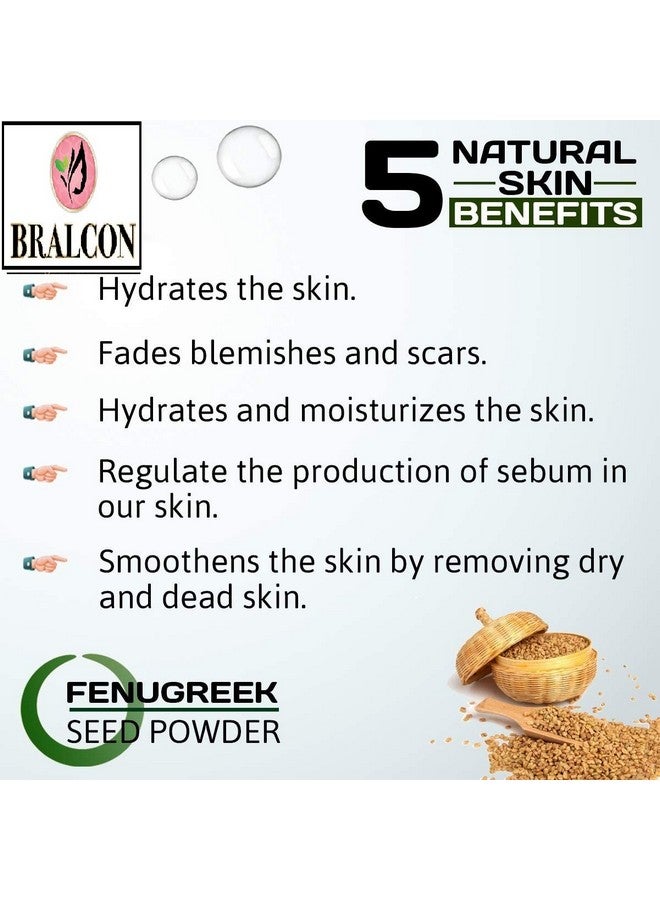 BRALCON مسحوق بذور الميثي العضوي من BRALCON - 100 جرام | الحلبة | Trigonella Foenum Graecum | مسحوق ميثي نقي وطبيعي 100% للعناية بالشعر | يرطب البشرة | نمو الشعر - Image 5