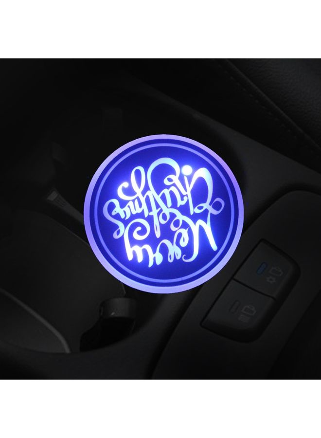 بيوينتي Car AcrylicColorful USB Charger Water Cup Groove LED Atmosphere Light(English ) - Image 2