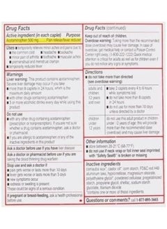 TYLENOL Extra Strength Acetaminophen - 500Mg, 325 Caplets  - Image 2