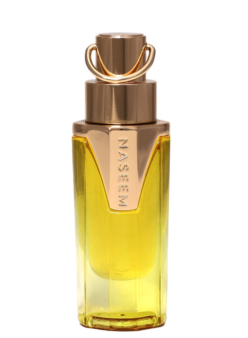 Naseem ELYRA Attar 15 ML Yellow Edition – Exquisite Long-Lasting Oriental Floral Unisex Perfume Oil with Fresh Lemon & Pink Pepper Top Notes | Alcohol-Free Concentrated Fragrance Infused with Peach, Litchi, Rose, Jasmine, Agarwood, Vanilla & White Musk | Elegant Arabian Scent, Sweet Fruity Floral Perfume Oil for Men and Women  - Image 1