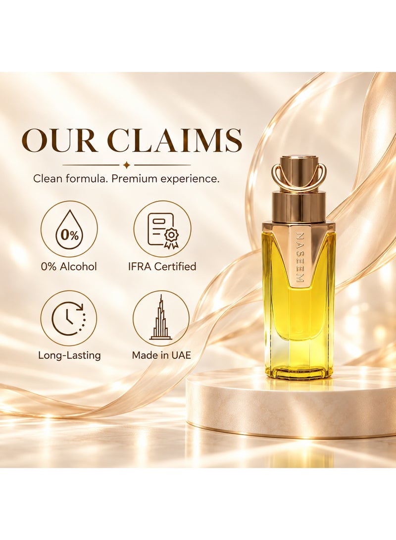 Naseem Elyra Yellow Edition Perfume Oil Attar for Men and Women - 15ml - Image 3