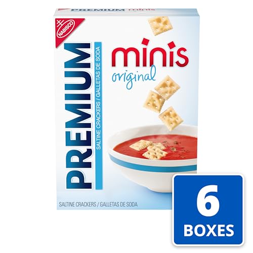 Premium Original Mini Saltine Crackers, Lunch Snacks, Bulk Snacks, 6 - 11 oz Boxes - Image 2