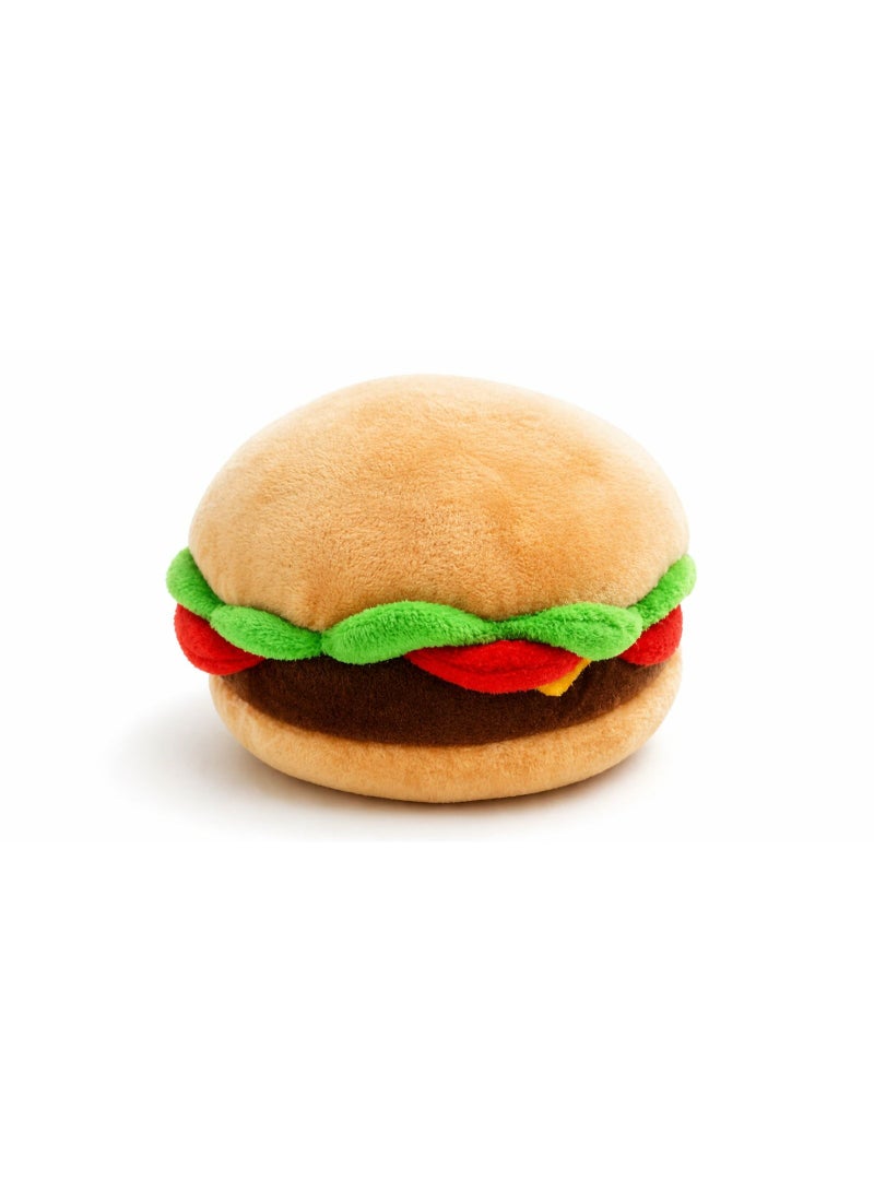 Soft Plush Cheeseburger Toy for Pets, Food-Themed Play Toy - Image 2