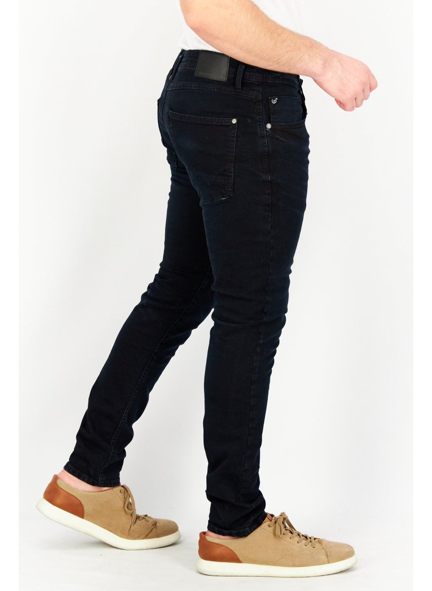 DUCK AND COVER Men Slim Fit Plain Stretchable Jeans, Indigo Blue  - Image 3