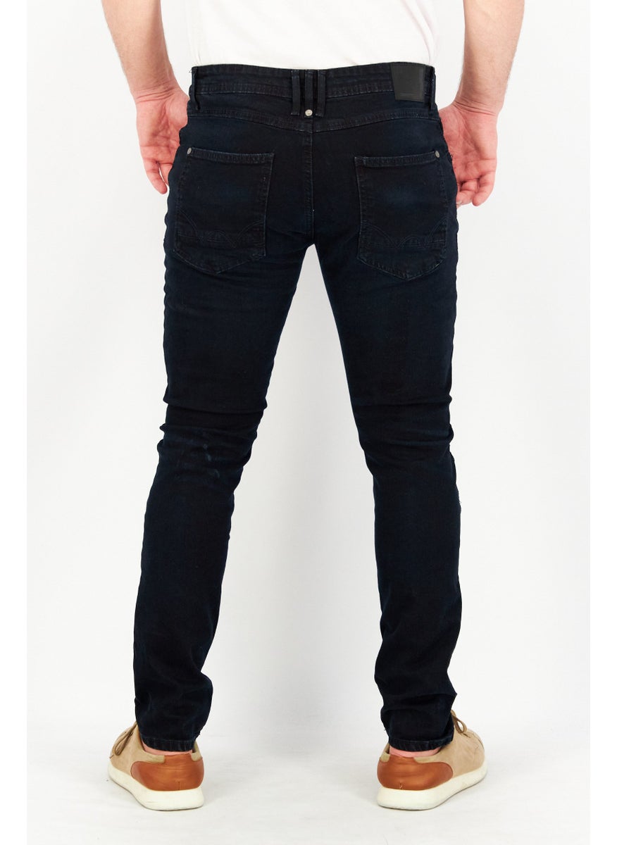 DUCK AND COVER Men Slim Fit Plain Stretchable Jeans, Indigo Blue  - Image 2
